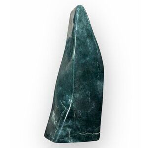 Freeform Jade Sculpture Green Charka Home Decor Accent Piece Over 8 Inches Tall